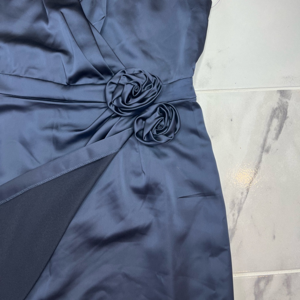 Maggy London silk  Navy blue dress - Picture 13 of 13
